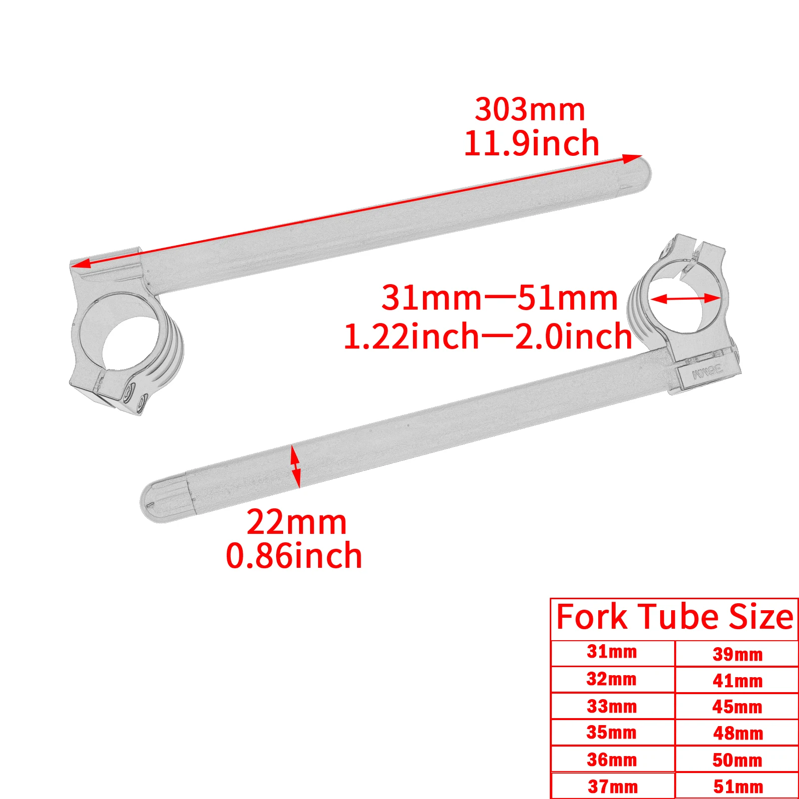 Motorcycle Handle Bars Racing Adjustable Cafe Racer 31/32/33/35/36/37/39/41/45/48/50/51mm Clip On Ons Fork Universal Handlebars