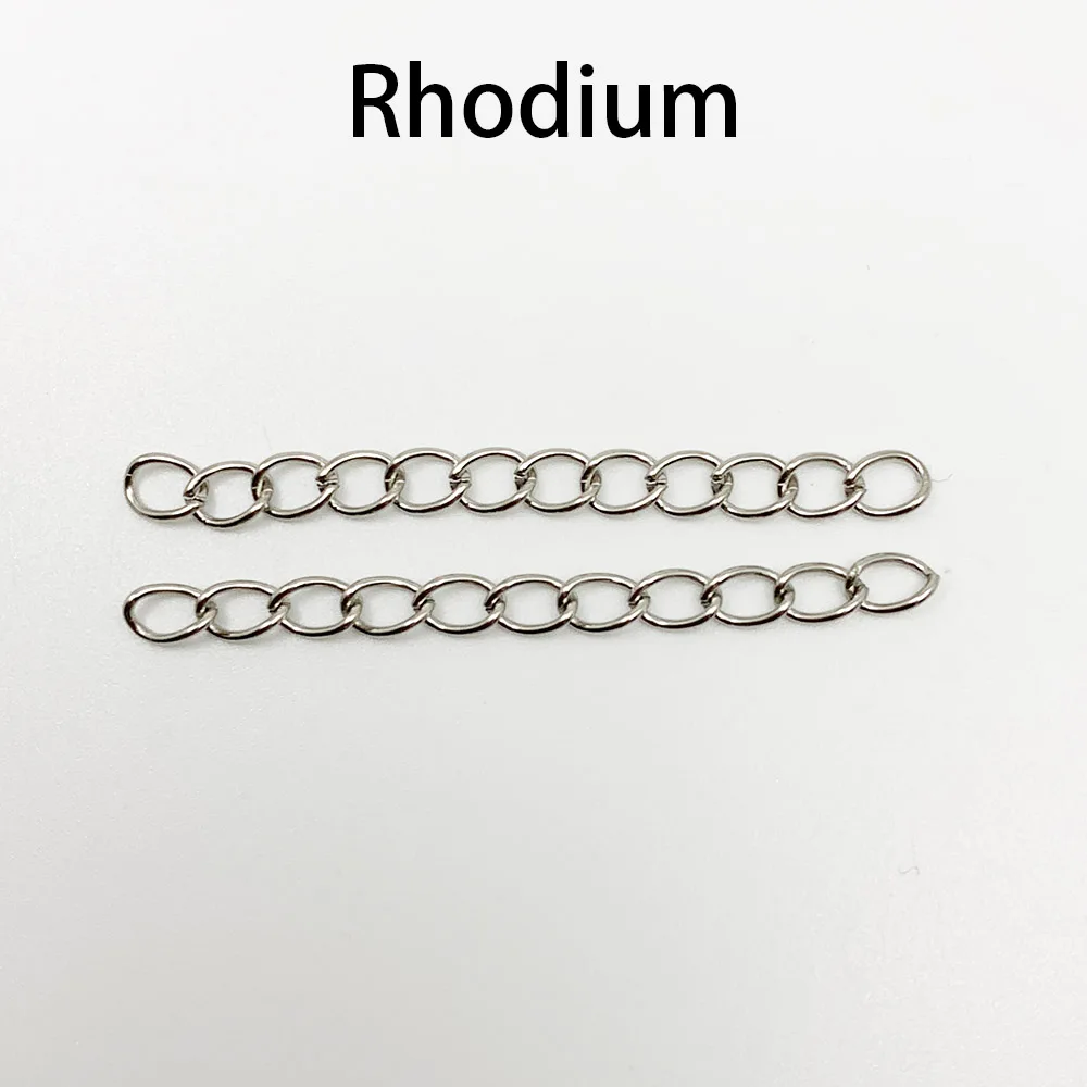50-100pcs/lot 50mm 70mm Necklace Extension Chain Bulk Bracelet Extended Chains Tail Extender For DIY Jewelry Making Findings