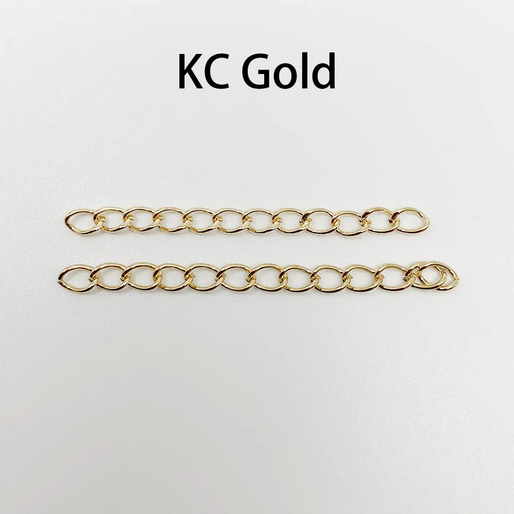 50-100pcs/lot 50mm 70mm Necklace Extension Chain Bulk Bracelet Extended Chains Tail Extender For DIY Jewelry Making Findings