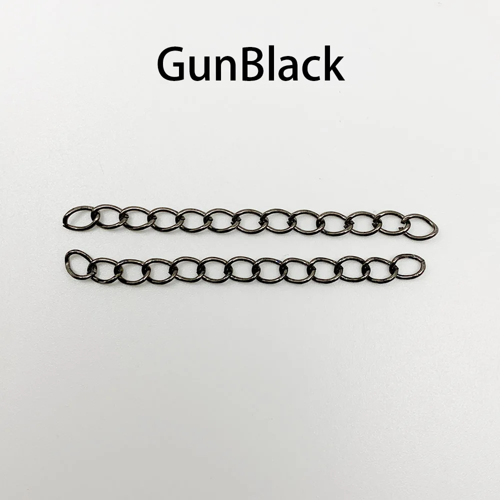 50-100pcs/lot 50mm 70mm Necklace Extension Chain Bulk Bracelet Extended Chains Tail Extender For DIY Jewelry Making Findings