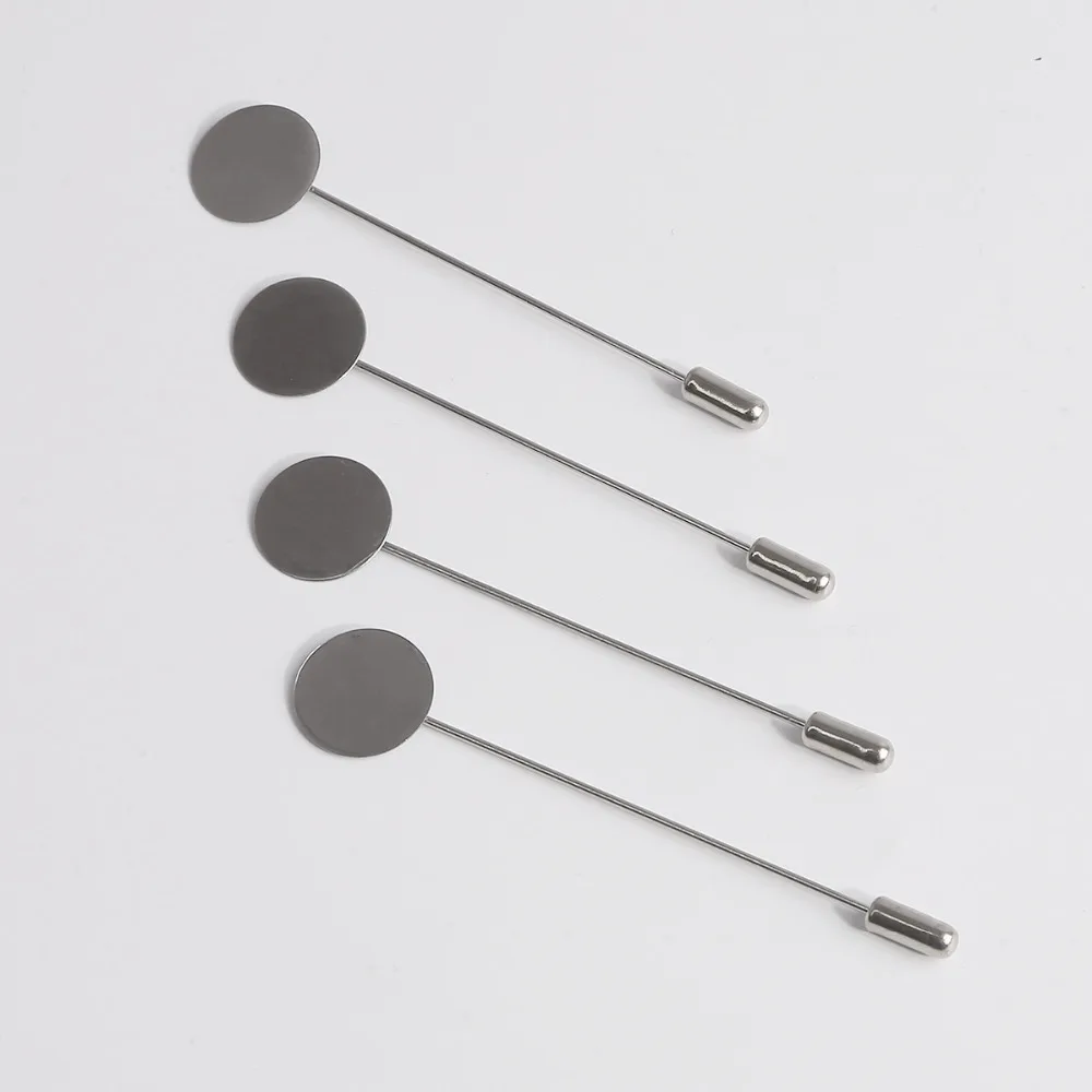 Gold Silver 10pcs Factory Plated Simulated Pearl Alloy Copper Long Brooch Pin for DIY Lapel Dress Jewelry Brooches Accessories