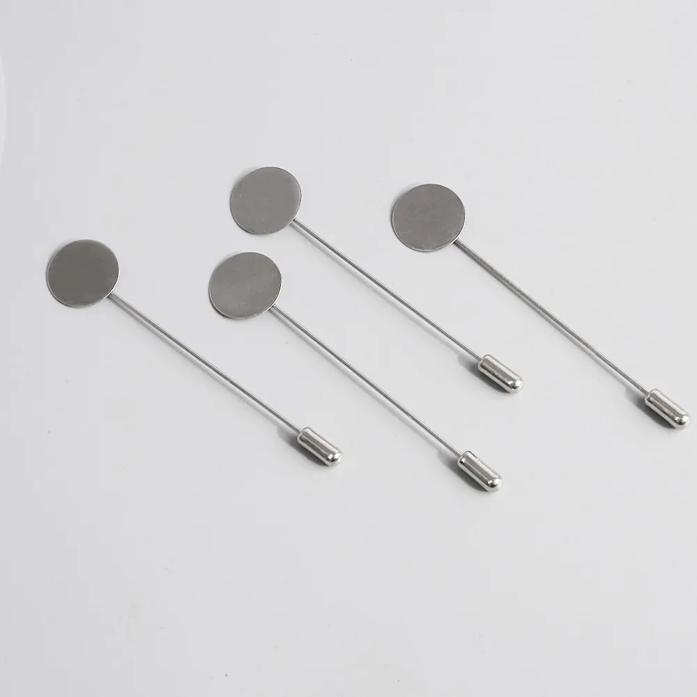 Gold Silver 10pcs Factory Plated Simulated Pearl Alloy Copper Long Brooch Pin for DIY Lapel Dress Jewelry Brooches Accessories