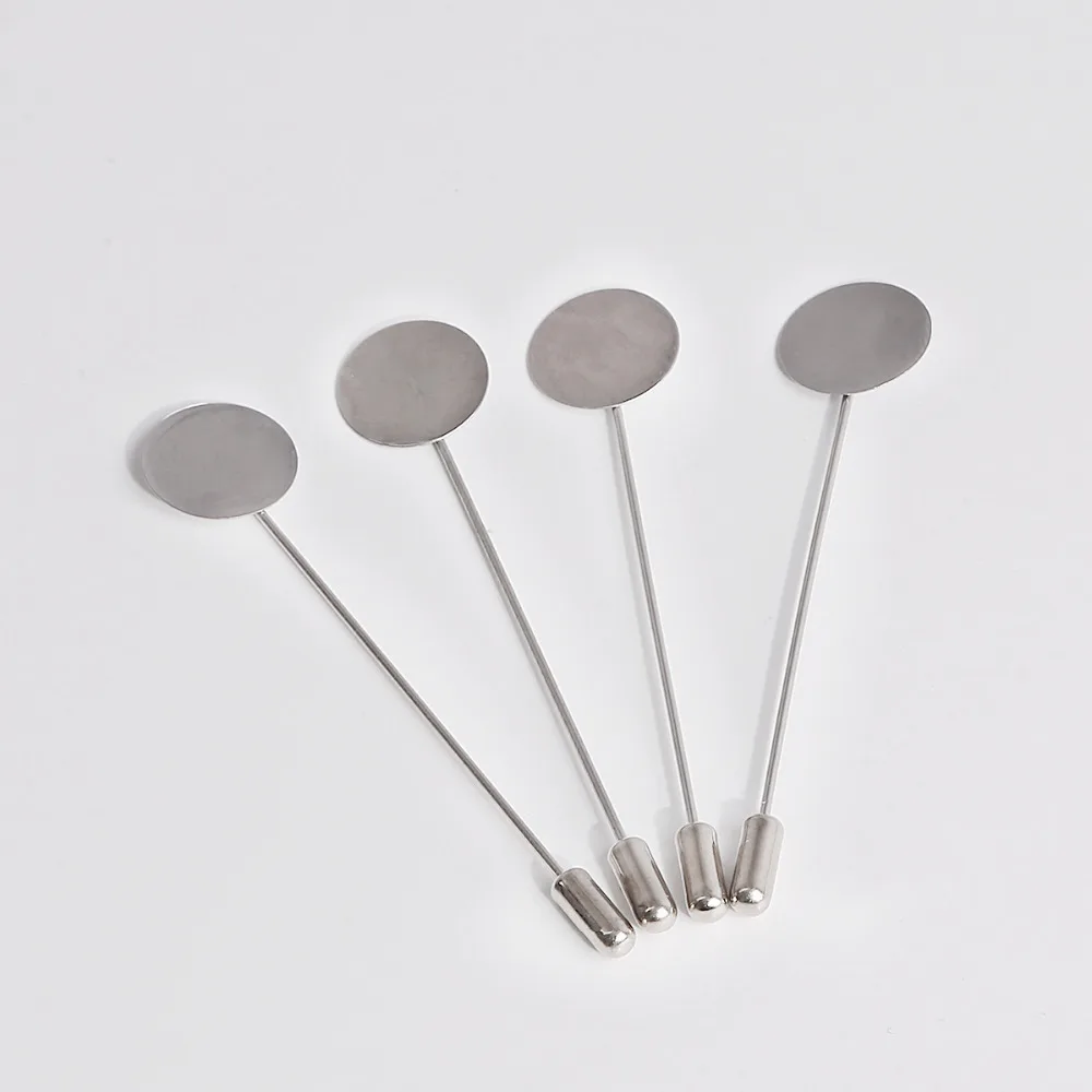 Gold Silver 10pcs Factory Plated Simulated Pearl Alloy Copper Long Brooch Pin for DIY Lapel Dress Jewelry Brooches Accessories