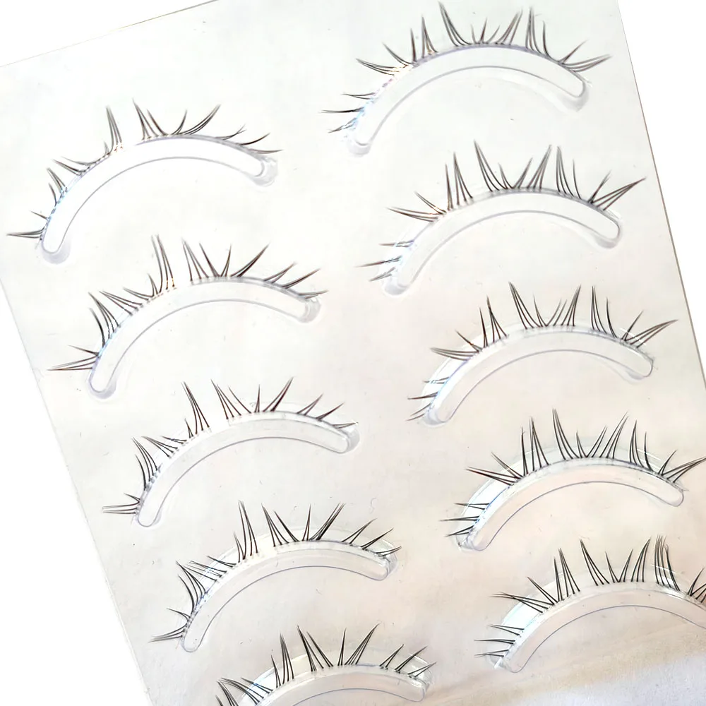 ICYCHEER 5 Pairs Lady Girl Handmade Natural Lower Under Bottom False Eyelashes Makeup Tools Short Eyelash Extension