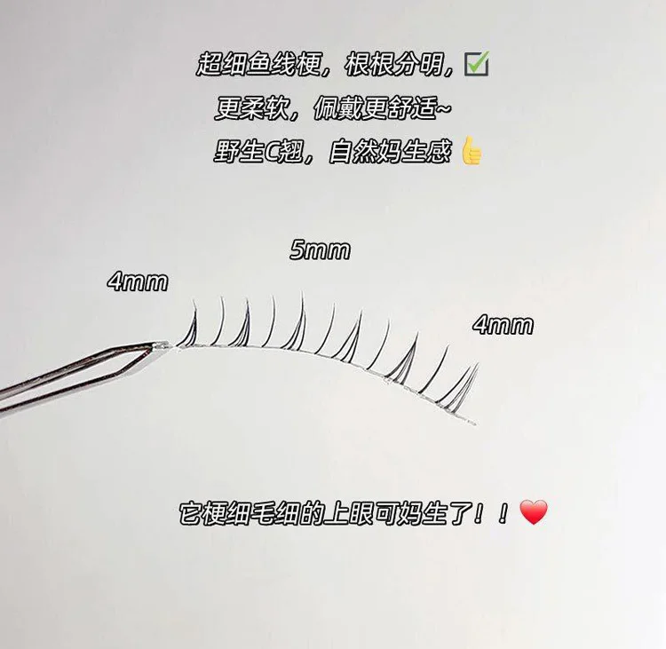 ICYCHEER 5 Pairs Lady Girl Handmade Natural Lower Under Bottom False Eyelashes Makeup Tools Short Eyelash Extension