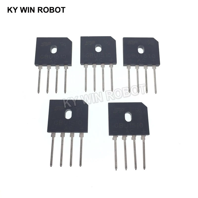 5PCS 15A 1000V DIP-4 Diode Bridge Rectifier GBU1510