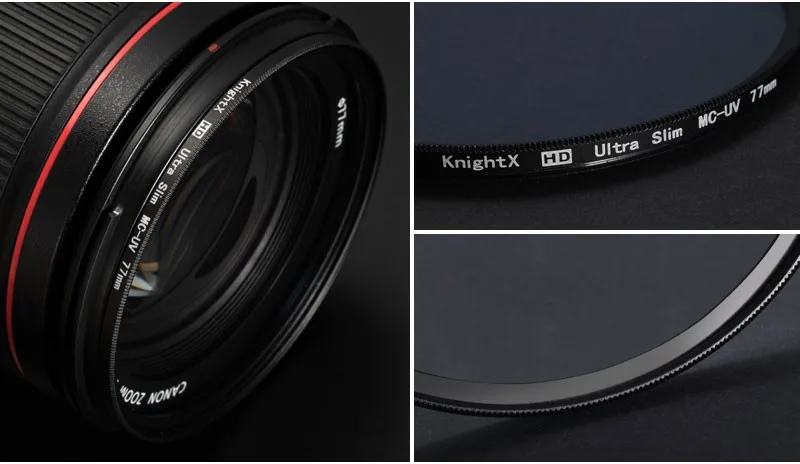KnightX HD UV MCUV 49 52 55 58 62 67 72 77 MM Camera Lens Filter For canon eos sony nikon 500d 1200d light d80 set 52MM 58MM