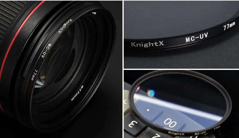 KnightX HD UV MCUV 49 52 55 58 62 67 72 77 MM Camera Lens Filter For canon eos sony nikon 500d 1200d light d80 set 52MM 58MM