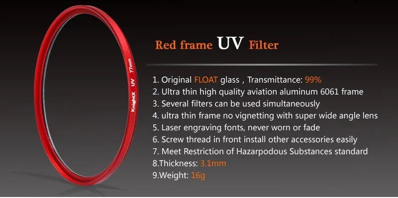KnightX HD UV MCUV 49 52 55 58 62 67 72 77 MM Camera Lens Filter For canon eos sony nikon 500d 1200d light d80 set 52MM 58MM