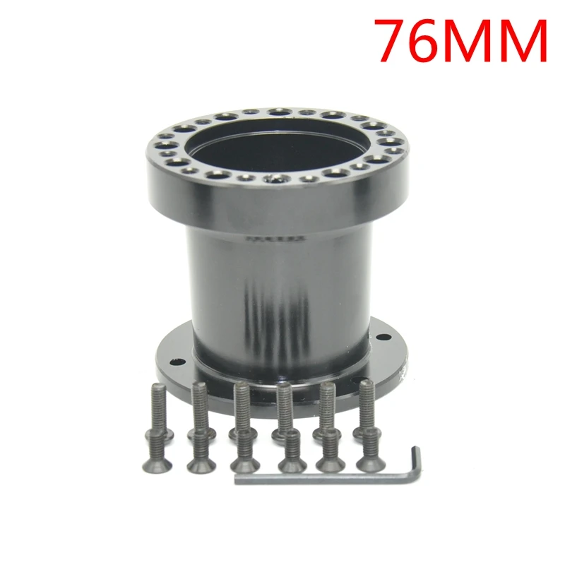 Universal Steering Wheel Hub Spacer 13MM 51MM 76MM 101MM 128MM Steering Wheel Hub Boss Kit Adapter Spacer Black