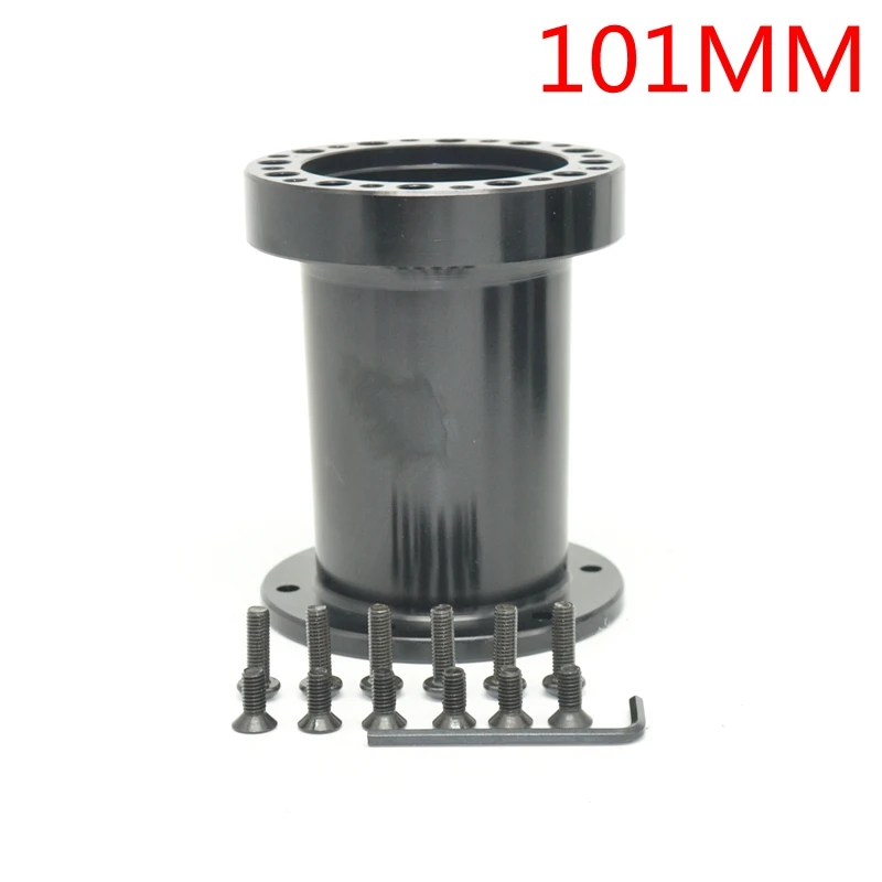 Universal Steering Wheel Hub Spacer 13MM 51MM 76MM 101MM 128MM Steering Wheel Hub Boss Kit Adapter Spacer Black