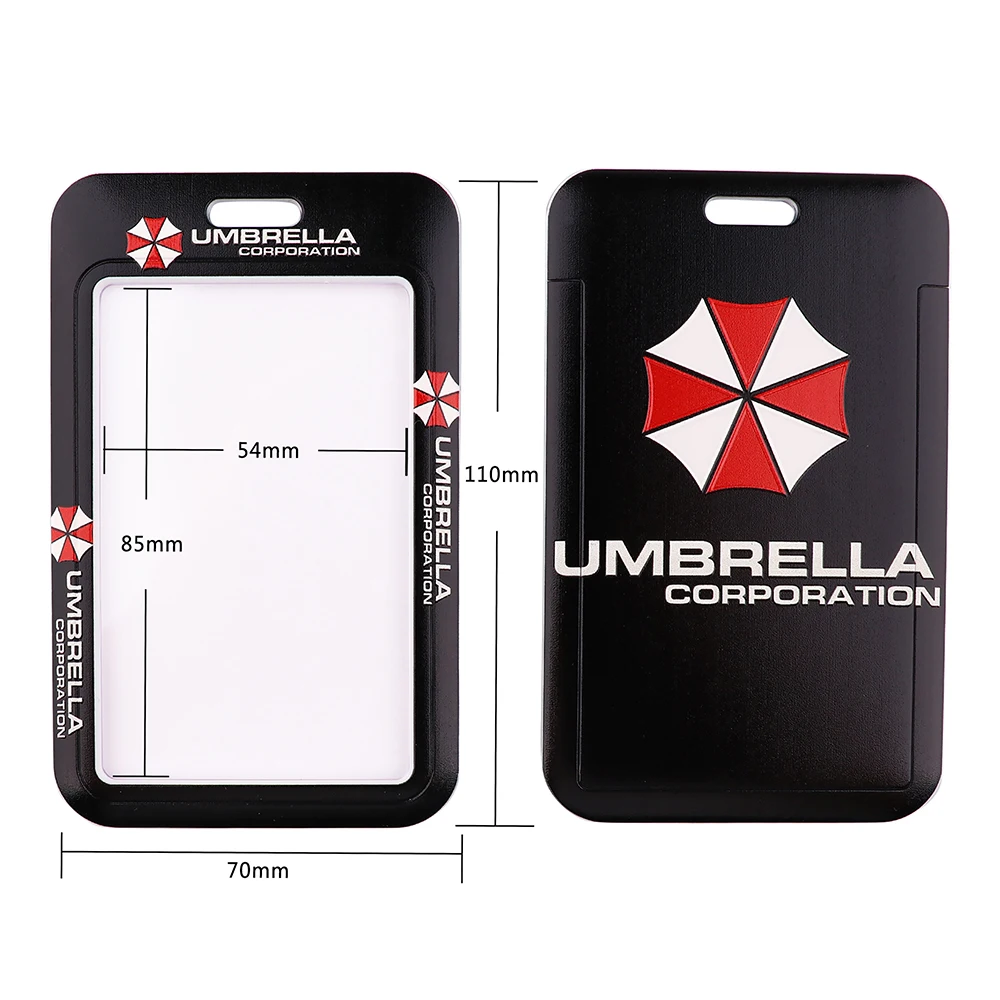 Ransitute R1956 Umbrella Sign Lanyard Credit Card ID Holder Badge Student Women Travel Bank Bus Business Card Cover Badge