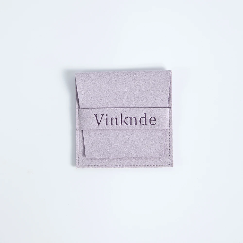 100pcs Custom Logo Name Size Microfiber Gift Bags 8X8cm Jewelry Organizer Earrings Pouch Wedding Favor Candy Bag Small Business