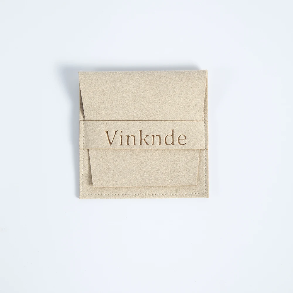 100pcs Custom Logo Name Size Microfiber Gift Bags 8X8cm Jewelry Organizer Earrings Pouch Wedding Favor Candy Bag Small Business