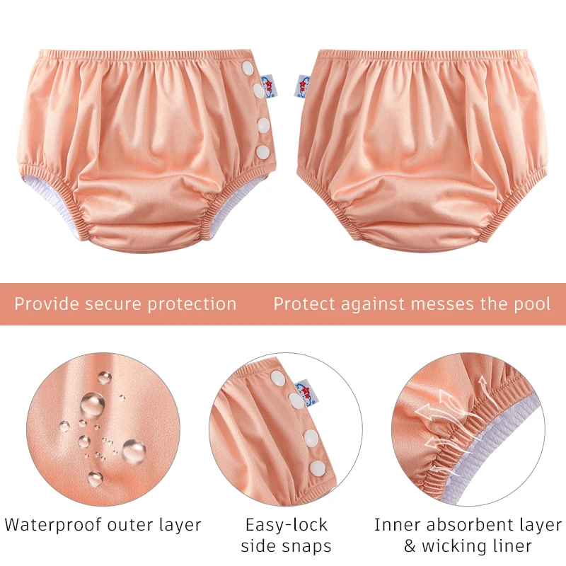 Babyland Baby Swimming Pool Diaper 1PC Waterproof Cloth Diapers Swimwear for Kids Pool Pant Swimming Fit For Baby 0--3 Years