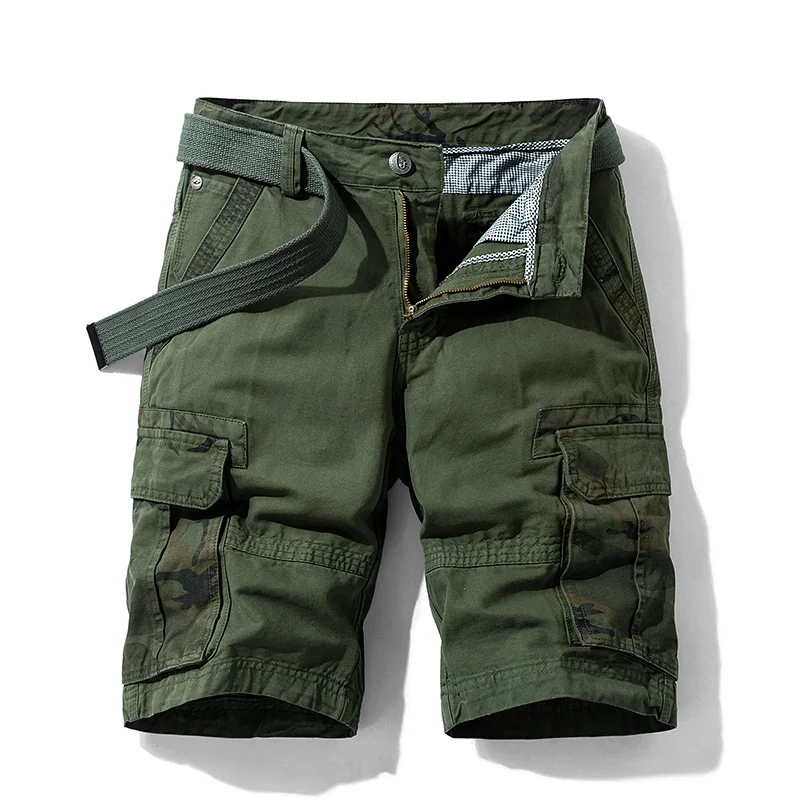 2026 Summer New Camouflage Tactical Cargo Shorts Men Khaki Jogger Military Cargo Shorts Men Cotton Casual Loose Men Shorts