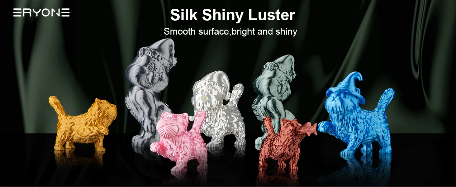 ERYONE 3KG Silk PLA Filament 1.75mm No Bubble Vacuum Biodegradable Fast Shipping Overseas Warehouse 1KG(2.2LBS)/spool