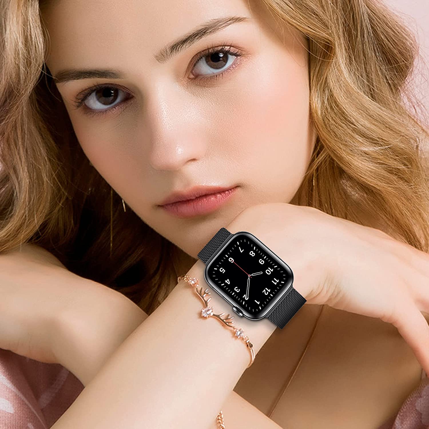 Milanese Loop Band for Apple watch Ultra/4 9 8 7 6 SE 45mm 49mm 44mm/41/40mm Metal Magnetic Strap iWatch 12 11 10 46mm 42mm Band