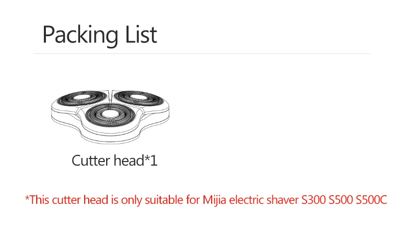 Original Shaver Blade For Xiaomi Mijia Electric Shaver S300 S500 S500C shavers Razor Steel Blades Waterproof Dual-layer blade