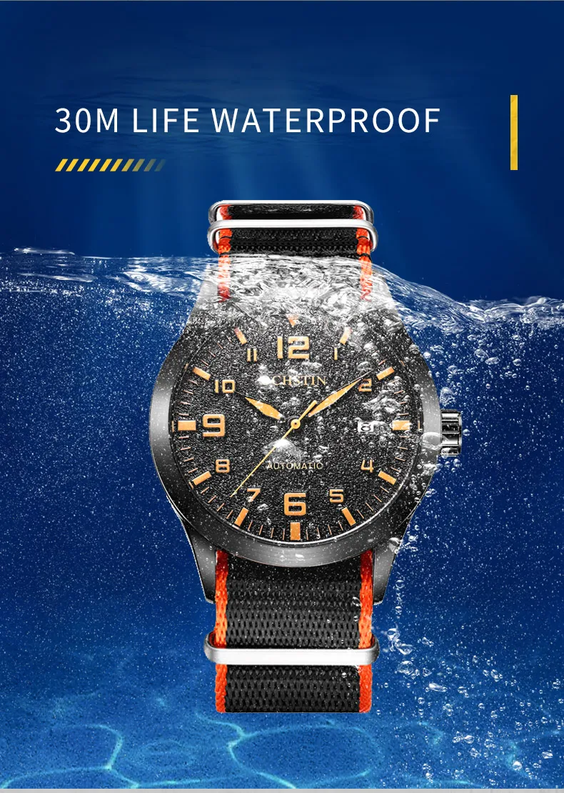 OCHSTIN Men Automatic Mechanical Watch Luxury Casual Dress Military Outdoor Sports Army Mens Wristwatches Waterproof Male Clock