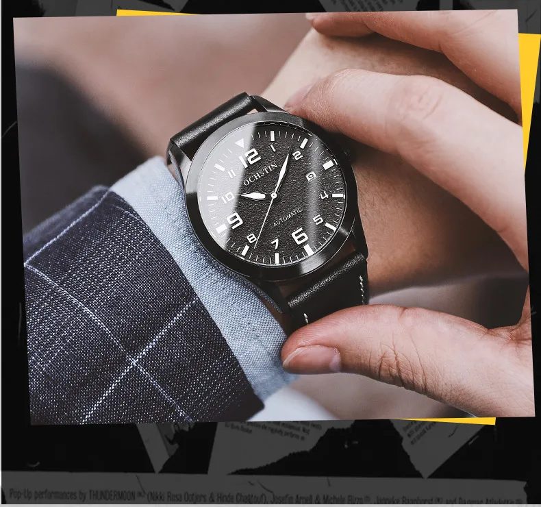 OCHSTIN Men Automatic Mechanical Watch Luxury Casual Dress Military Outdoor Sports Army Mens Wristwatches Waterproof Male Clock