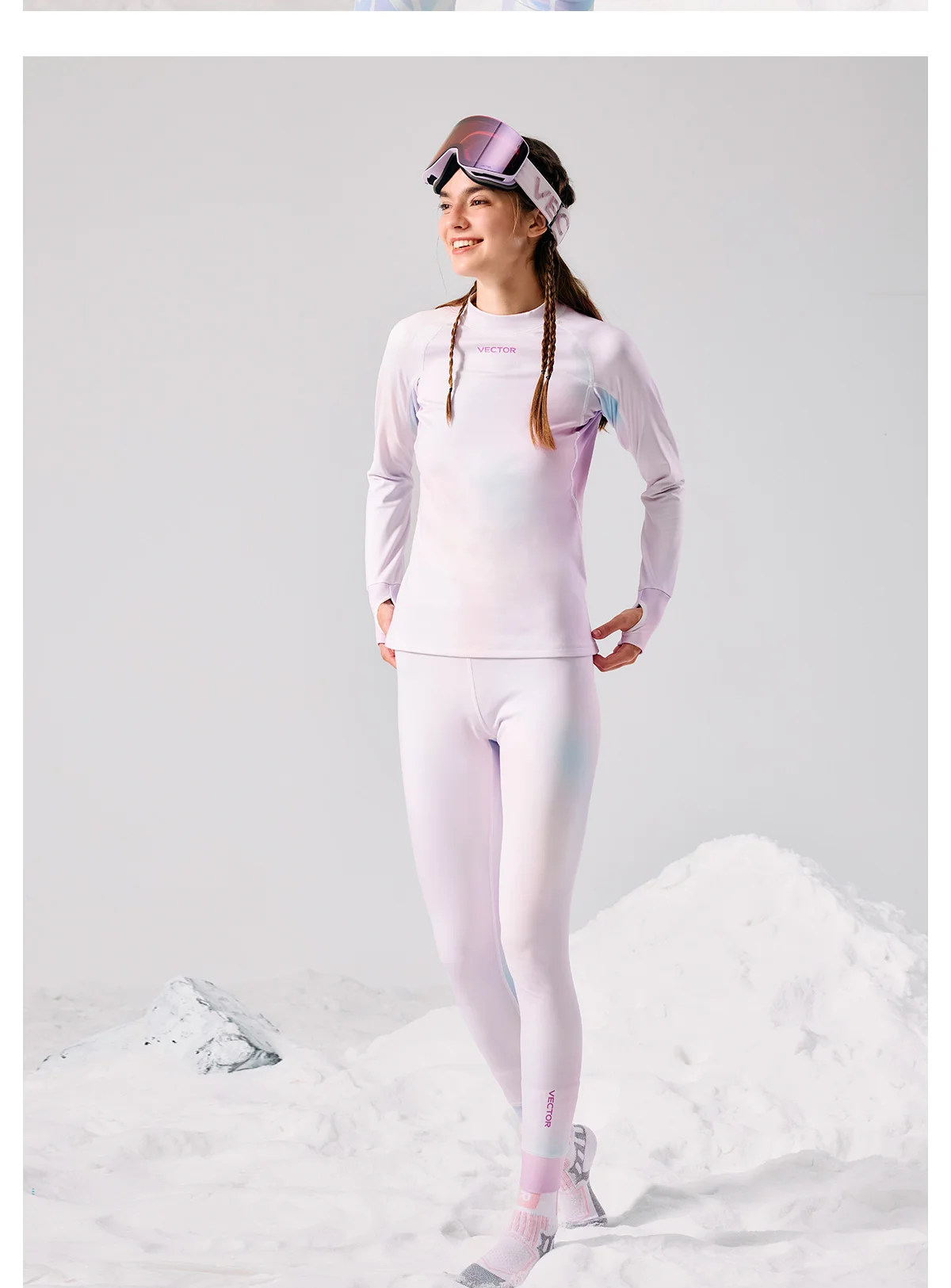 VECTOR Women Ultra Soft Winter Quick Dry Base Layering Set Microfiber Fleece Thermal Underwear Long Johns Set Clothes Plus Pants