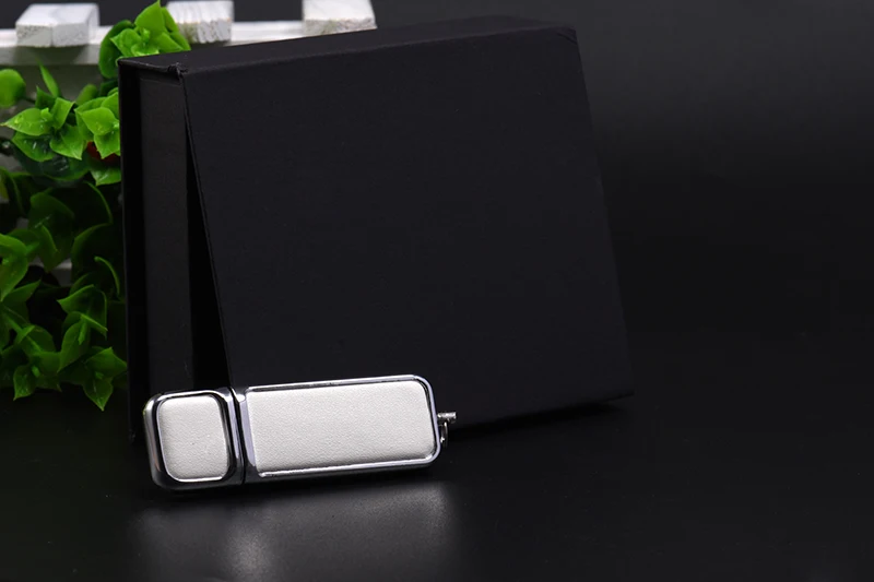 JASTER USB 3.0 Flash Drive 128GB Square Leather with BOX Free custom logo Pen drive 32GB 64GB Memory stick Creative gift U disk