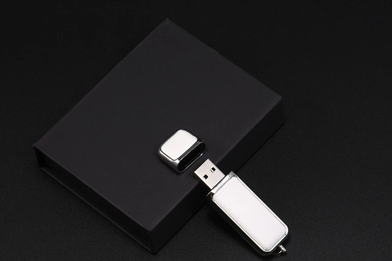 JASTER USB 3.0 Flash Drive 128GB Square Leather with BOX Free custom logo Pen drive 32GB 64GB Memory stick Creative gift U disk
