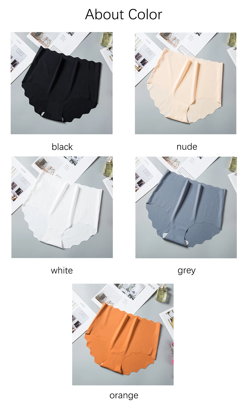 BANNIROU 1pcs High Rise Seamless Panties For Woman Underwear Briefs Wave Solid Everyday Female Panties For Ladies Intimates
