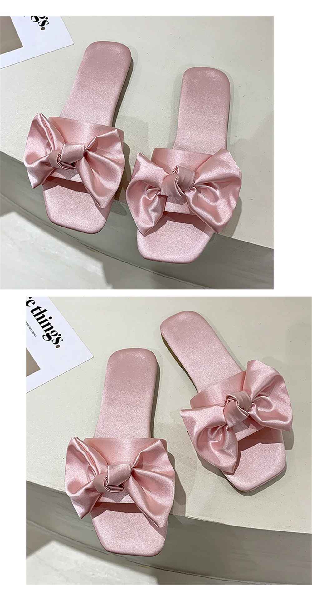 New Fashion Satins Wedding Slippers Luxury Women Peep Toe Bedroom Home Sandals Bride Bridesmaid Wedding Shoes With Silk Bow