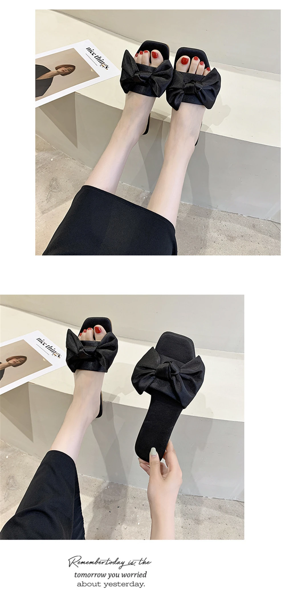New Fashion Satins Wedding Slippers Luxury Women Peep Toe Bedroom Home Sandals Bride Bridesmaid Wedding Shoes With Silk Bow