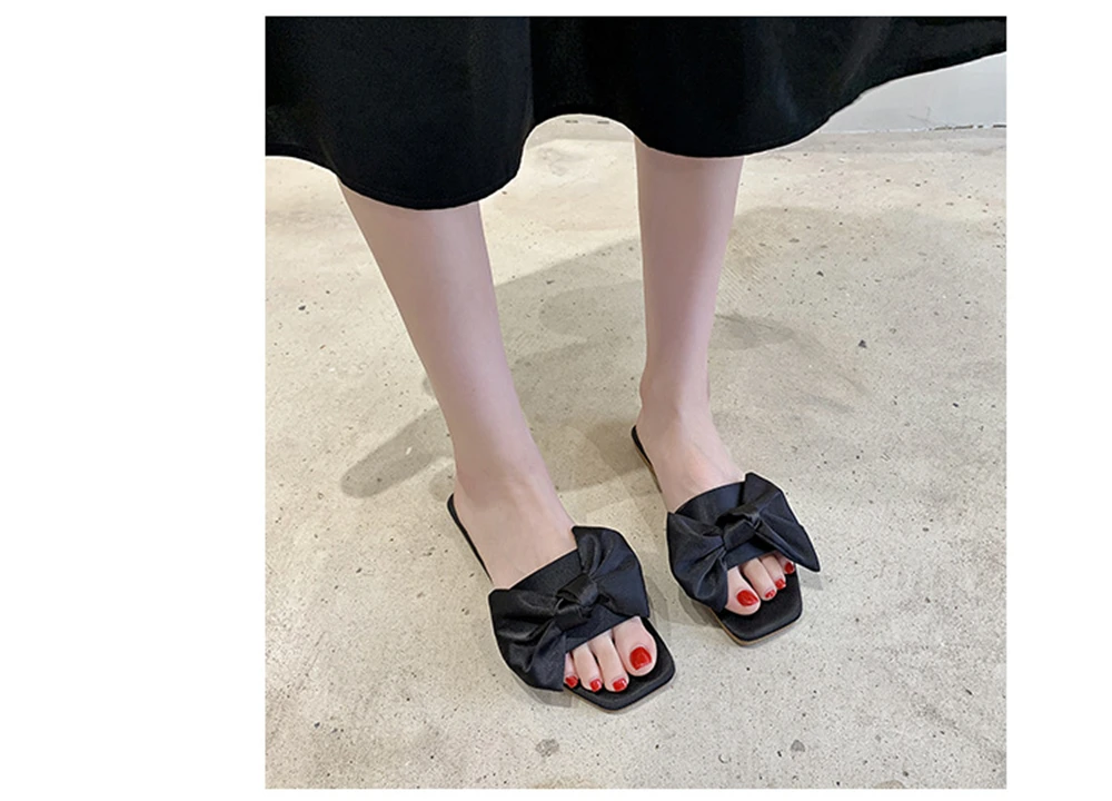 New Fashion Satins Wedding Slippers Luxury Women Peep Toe Bedroom Home Sandals Bride Bridesmaid Wedding Shoes With Silk Bow