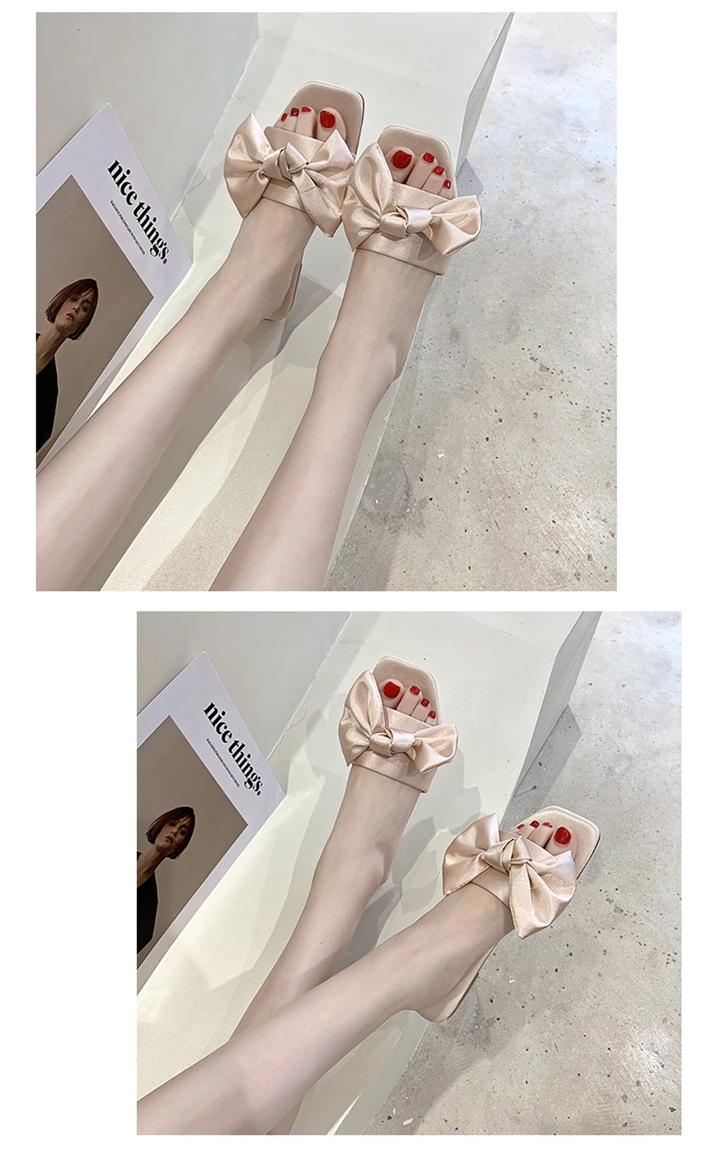 New Fashion Satins Wedding Slippers Luxury Women Peep Toe Bedroom Home Sandals Bride Bridesmaid Wedding Shoes With Silk Bow