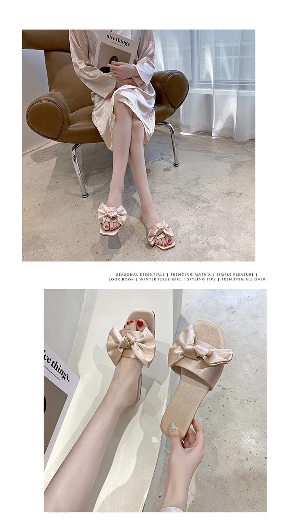 New Fashion Satins Wedding Slippers Luxury Women Peep Toe Bedroom Home Sandals Bride Bridesmaid Wedding Shoes With Silk Bow