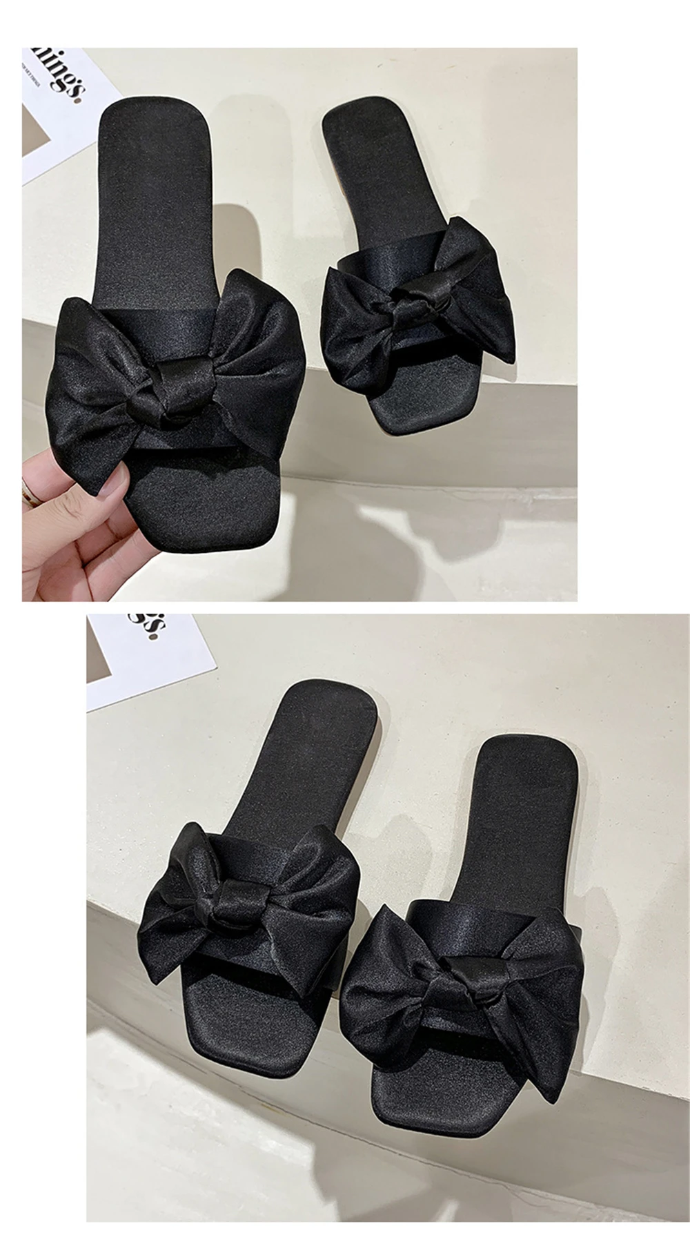 New Fashion Satins Wedding Slippers Luxury Women Peep Toe Bedroom Home Sandals Bride Bridesmaid Wedding Shoes With Silk Bow