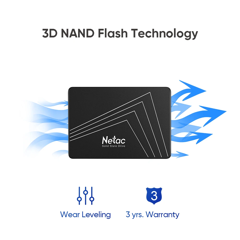 Netac SSD 4tb 2tb 1tb 2.5inch SATA3 128gb 256gb 512gb SSD Hard Disk HDD Internal Solid State Drive for Laptop Desktop