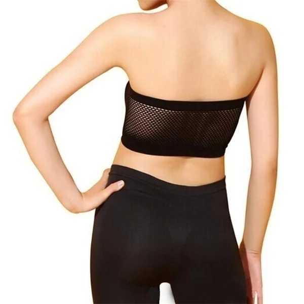 Fashion Women Chest Wraps Tube Tops Plus Size Seamless Strapless Soft Anti Expose High Elastic Mesh Wrapped Invisible Strapless