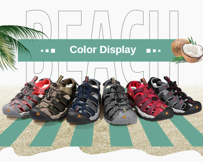 HUMTTO Summer Men Sandals 2021 Breathable Beach Sandals for Men’s Outdoor Water Mens Hiking Camping Fishing Climbing Aqua Shoes