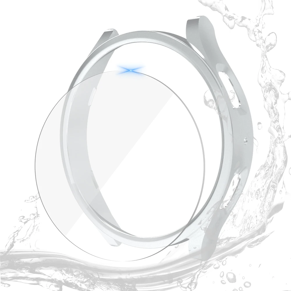 Glass+Case for Samsung Galaxy Watch 5/5 Pro Waterproof PC Galaxy Watch 5 40mm 44mm Cover Watch 5 Pro 45mm Cover+Screen Protector