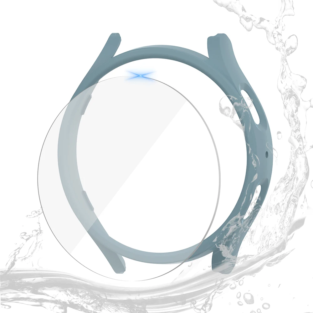Glass+Case for Samsung Galaxy Watch 5/5 Pro Waterproof PC Galaxy Watch 5 40mm 44mm Cover Watch 5 Pro 45mm Cover+Screen Protector