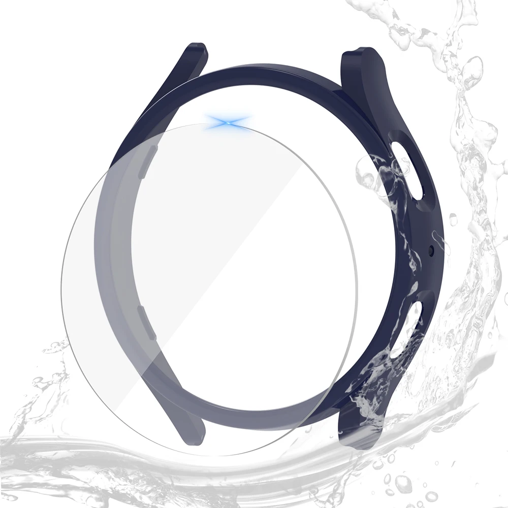Glass+Case for Samsung Galaxy Watch 5/5 Pro Waterproof PC Galaxy Watch 5 40mm 44mm Cover Watch 5 Pro 45mm Cover+Screen Protector
