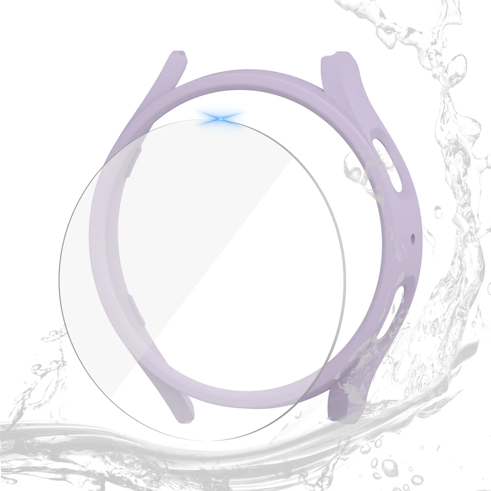 Glass+Case for Samsung Galaxy Watch 5/5 Pro Waterproof PC Galaxy Watch 5 40mm 44mm Cover Watch 5 Pro 45mm Cover+Screen Protector