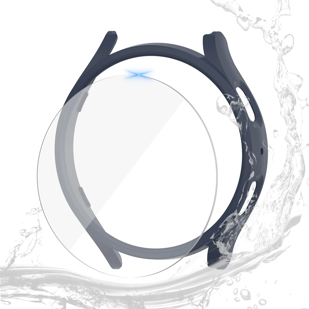 Glass+Case for Samsung Galaxy Watch 5/5 Pro Waterproof PC Galaxy Watch 5 40mm 44mm Cover Watch 5 Pro 45mm Cover+Screen Protector