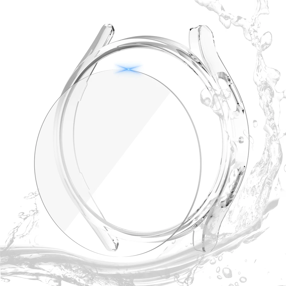 Glass+Case for Samsung Galaxy Watch 5/5 Pro Waterproof PC Galaxy Watch 5 40mm 44mm Cover Watch 5 Pro 45mm Cover+Screen Protector