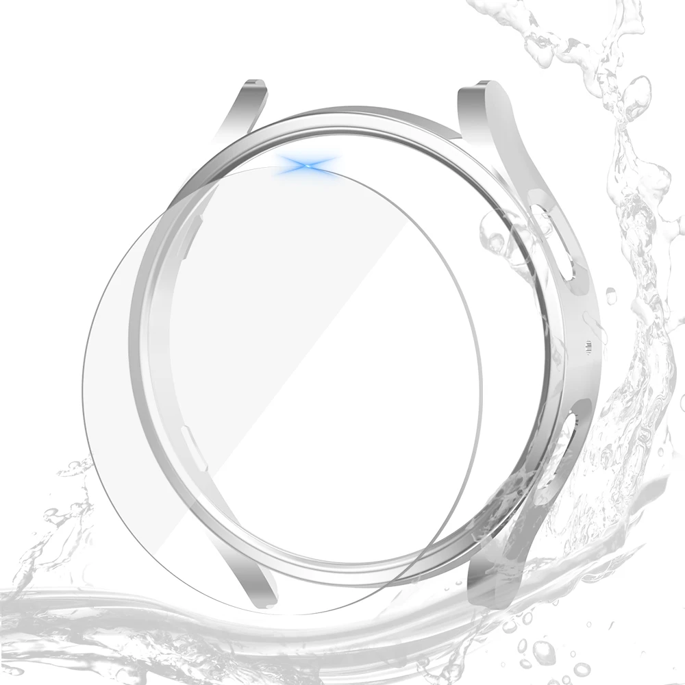 Glass+Case for Samsung Galaxy Watch 5/5 Pro Waterproof PC Galaxy Watch 5 40mm 44mm Cover Watch 5 Pro 45mm Cover+Screen Protector