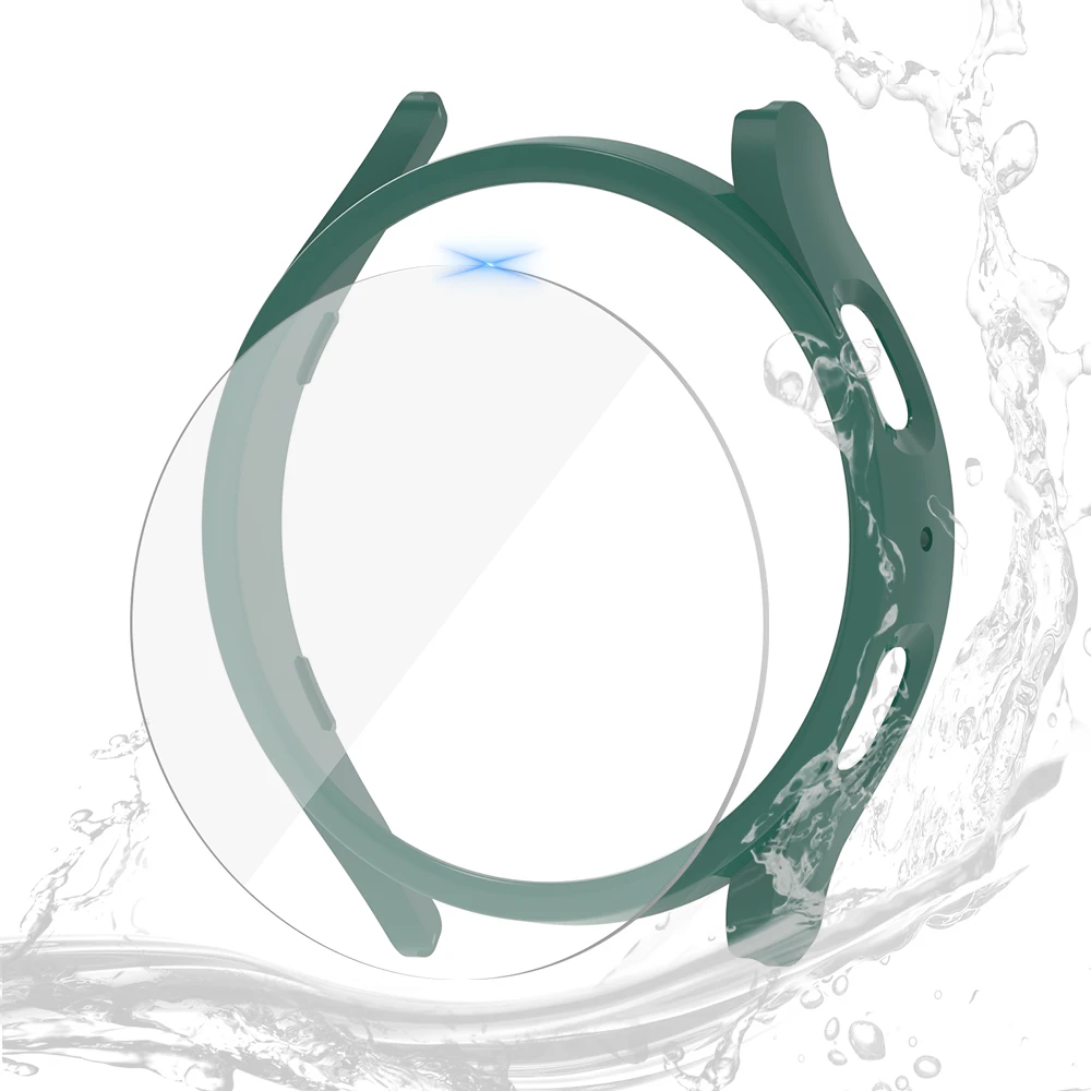 Glass+Case for Samsung Galaxy Watch 5/5 Pro Waterproof PC Galaxy Watch 5 40mm 44mm Cover Watch 5 Pro 45mm Cover+Screen Protector