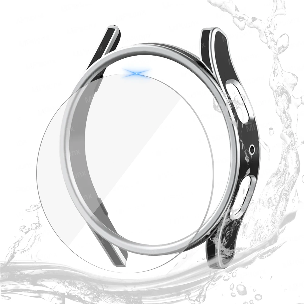Glass+Case for Samsung Galaxy Watch 5/5 Pro Waterproof PC Galaxy Watch 5 40mm 44mm Cover Watch 5 Pro 45mm Cover+Screen Protector