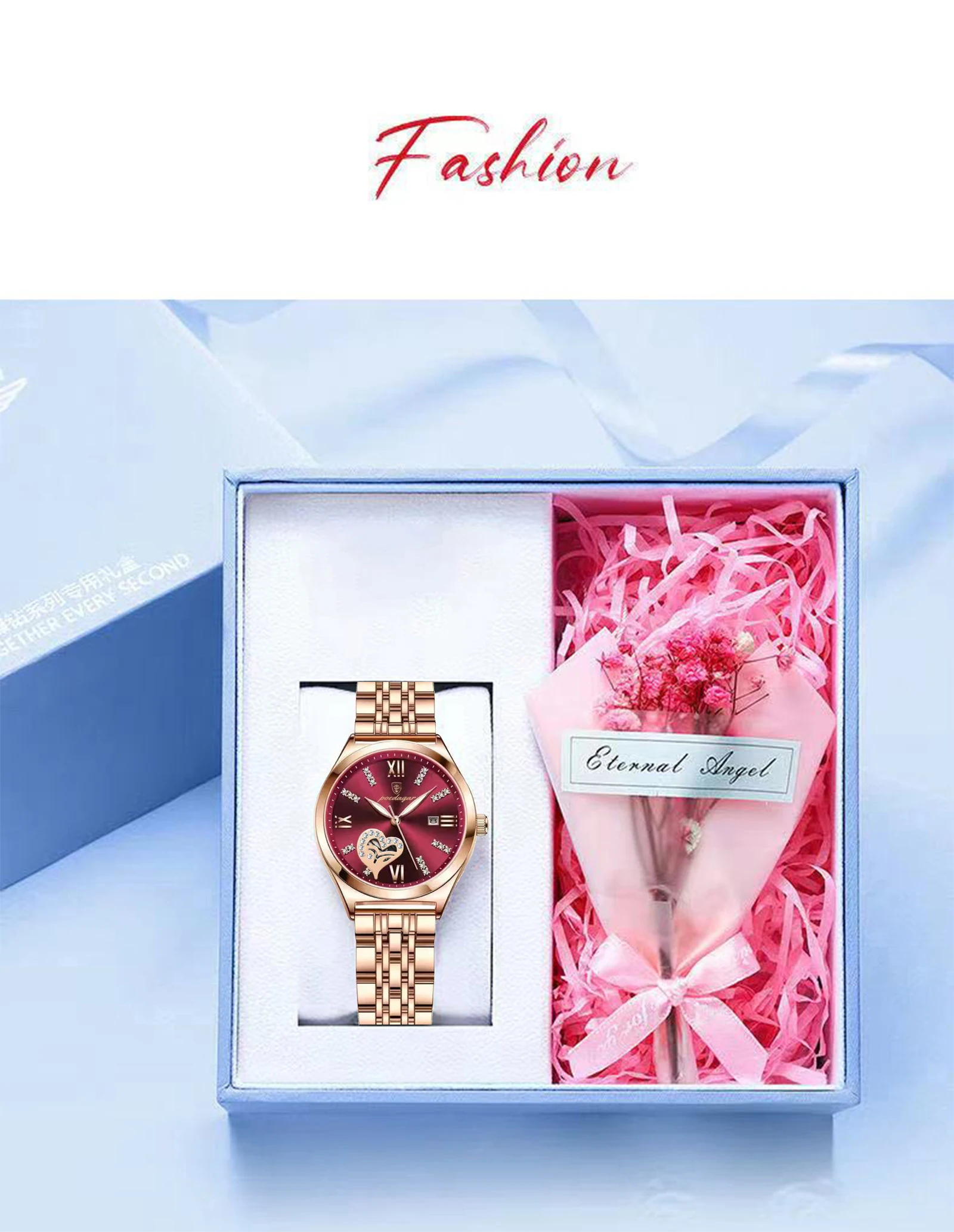 POEDAGAR Luxury Watches For Women Waterproof Luminous Date Stainless Steel Woman Watch Elegant Fashion Quartz Ladies Wristwatch