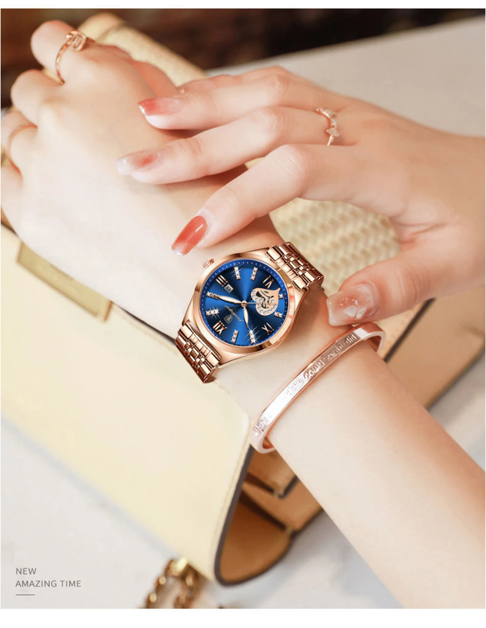 POEDAGAR Luxury Watches For Women Waterproof Luminous Date Stainless Steel Woman Watch Elegant Fashion Quartz Ladies Wristwatch
