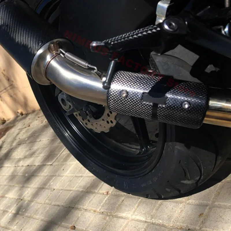 Motorcycle Exhaust Carbon Fiber Protector Heat Shield Guard Anti-scalding Cover For AR for Mivv for Yoshimura for Akrap for Leov